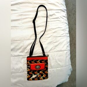 Orange swan fossil bag